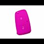 Capa silicone Volkswagen, dois botões, rosa