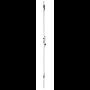 Fechadura multiponto 3 pontos TESA 4230P, chapa plana, entrada 25mm, inox