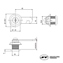 Fecho JNF FC7715.20 com 20 mm de comprimento