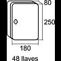 Chaveiro BTV 04131 de 48 chaves 180*250 mm
