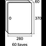 Chaveiro BTV 04132 de 60 chaves 300*240 mm