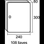 Chaveiro BTV 04141 de 108 chaves 300*240 mm