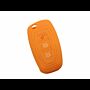 Capa silicone Ford, três botões, laranja