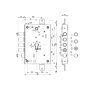 Fechadura Mottura, porta blindada 4 pernos 82571W800Q
