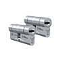 Cilindro M&C Move 32x32mm niquelado, Pack 2 cilindros mestrados
