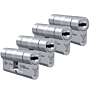 Cilindro M&C Move 32x32mm niquelado, Pack 4 cilindros mestrados