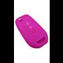 Capa silicone Renault, três botões, rosa