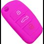 Capa silicone Audi, três botões, rosa