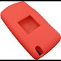 Capa de silicone Citröen, flip dois botões, vermelho