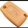 Capa silicone Citröen, flip dois botões, laranja