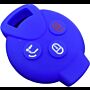 Capa silicone Smart, três botões, azul