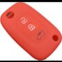 Capa silicone Smart, três botões, vermelha