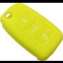 Capa silicone Volkswagen, três botões, amarela