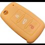 Capa silicone Volkswagen, três botões, laranja