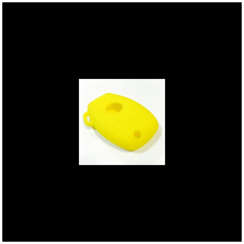 Capa silicone Mercedes, três botões, amarela