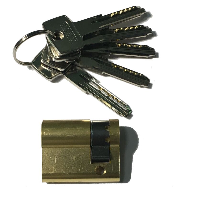 Cilindro Abus D6 MM 30x10mm latonado