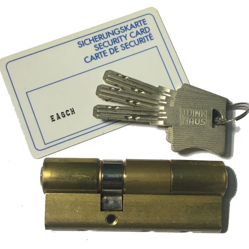 Cilindro Winkhaus XT 30x50mm latonado