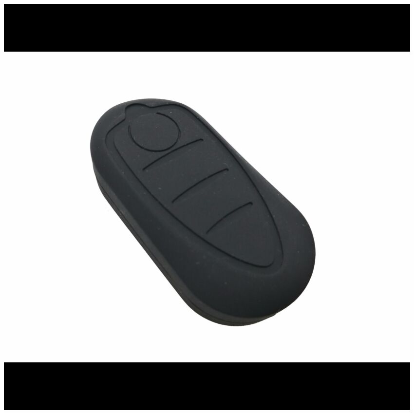 Capa silicone Alfa Romeo, três botões, negro