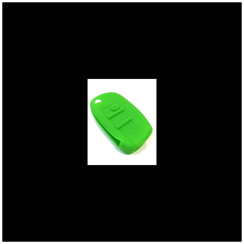 Capa silicone Audi, três botões, verde
