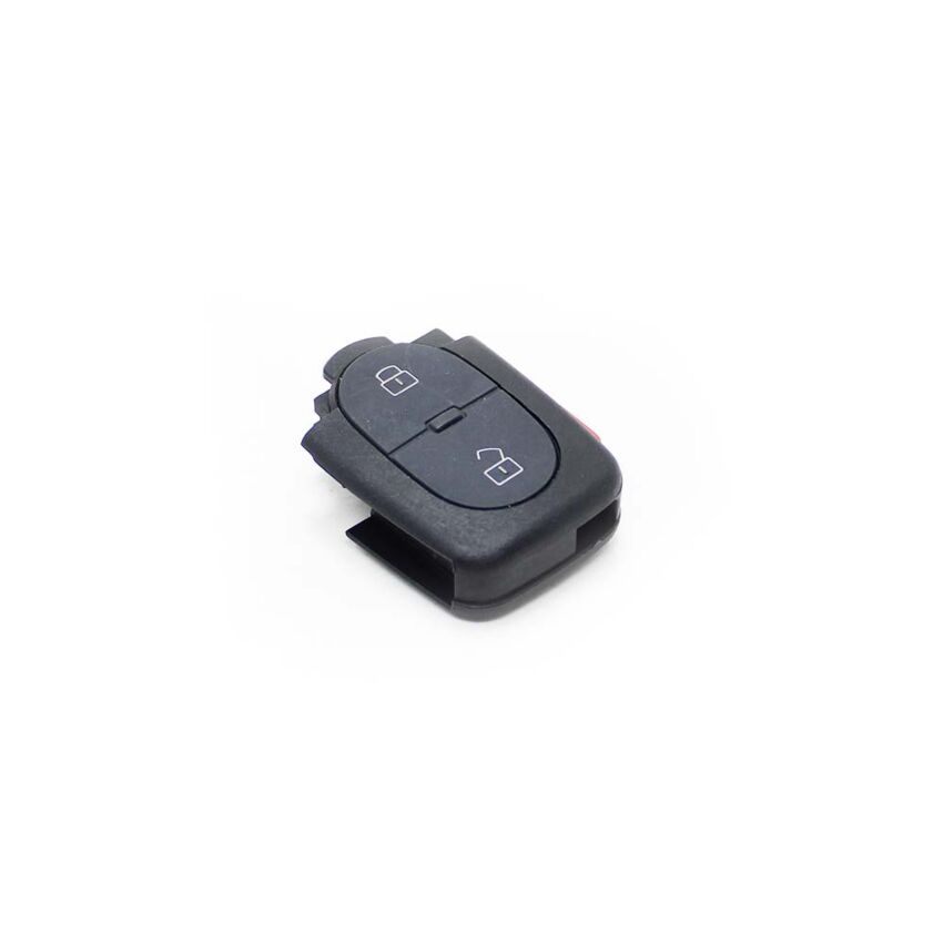 Caixa Para Comando Audi Flip 2 Botões Com Botão de Emergência (Pilha CR2032)