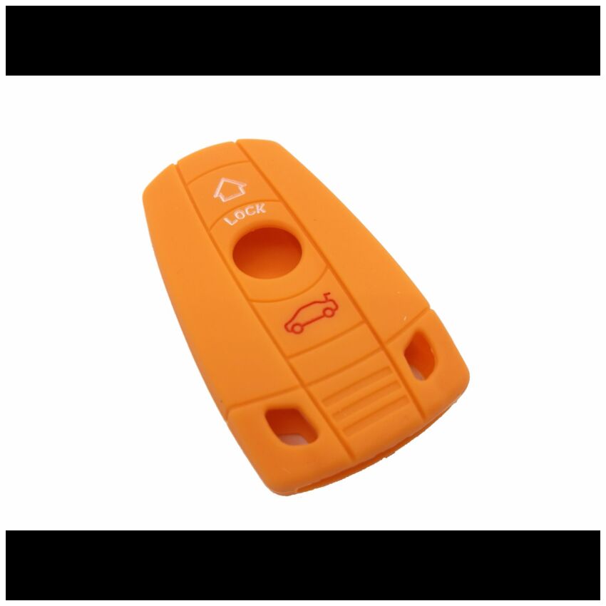 Capa silicone BMW, três botões, laranja