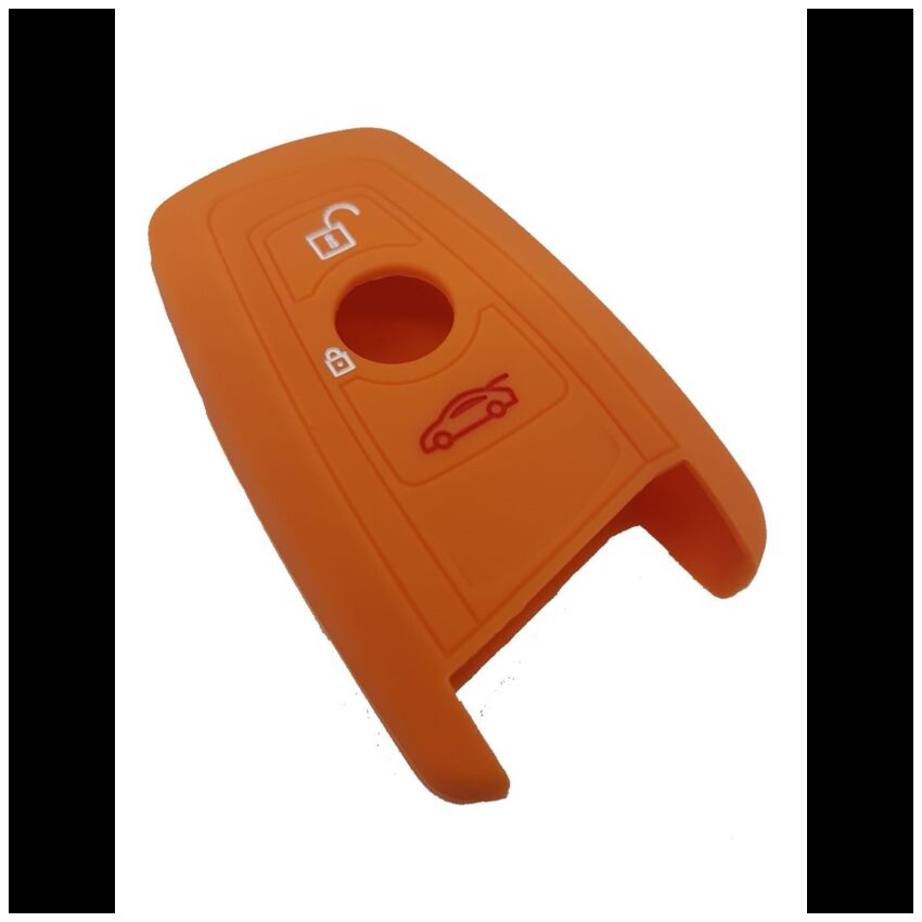 Capa silicone BMW, três botões, laranja
