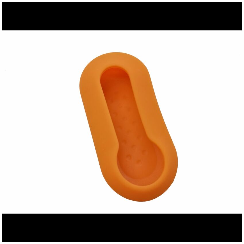 Capa silicone Fiat, flip três botões, laranja