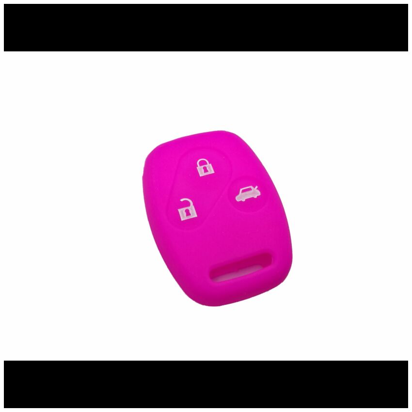 Capa silicone Honda, três botões, rosa