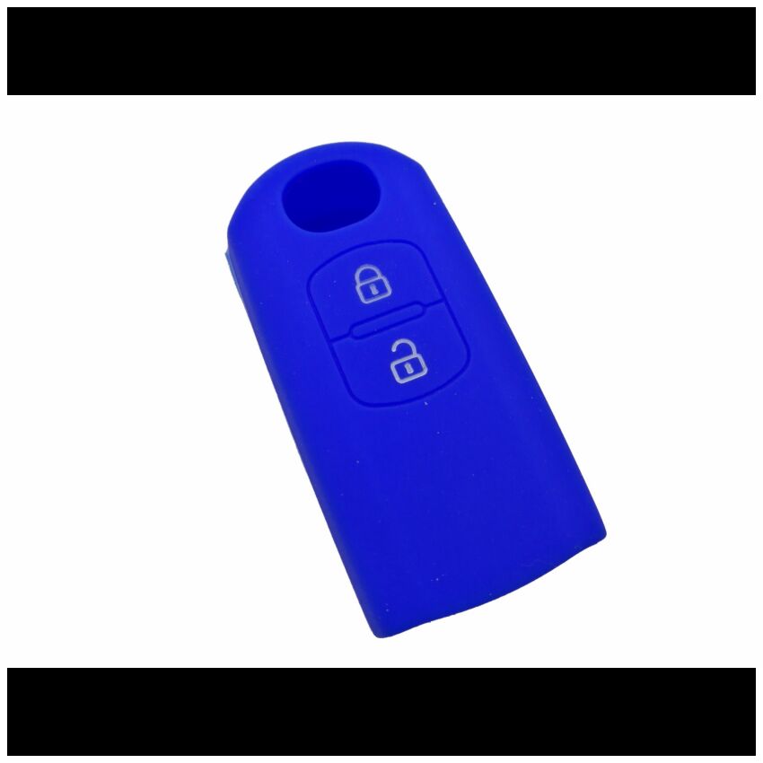 Capa silicone Mazda, dois botões, azul