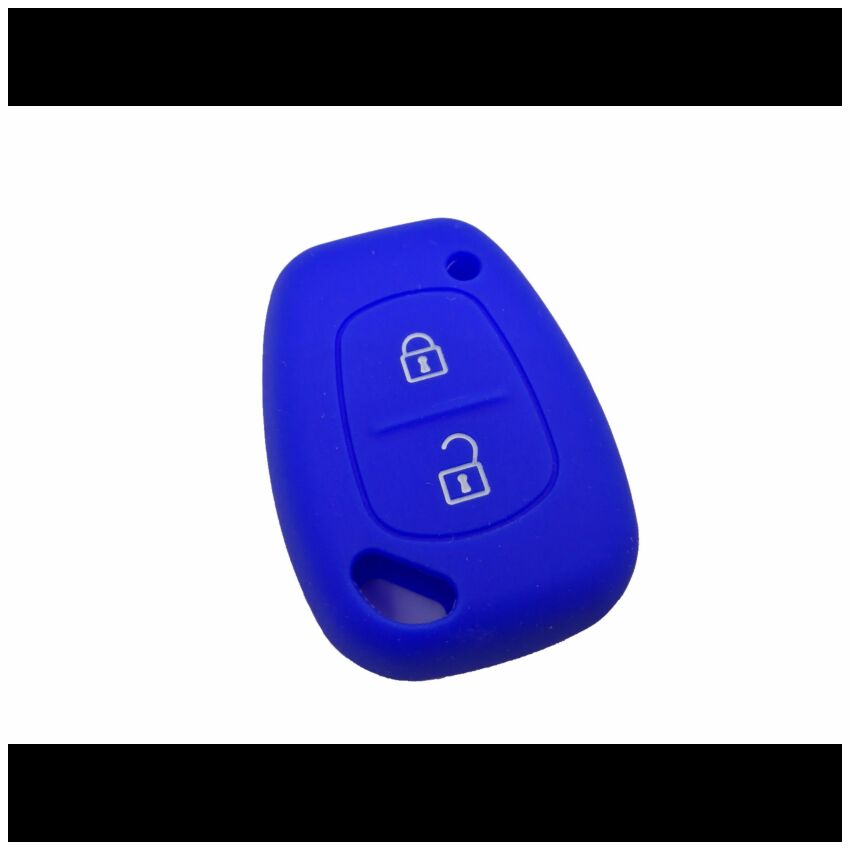 Capa silicone Renault, dois botões, azul
