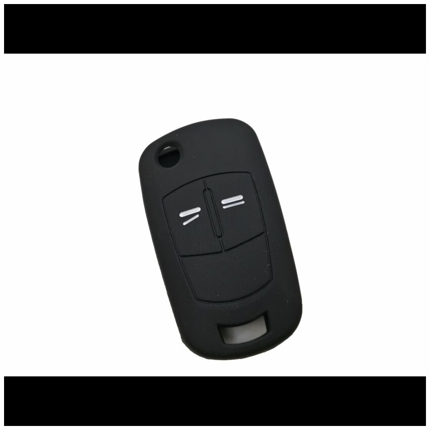Capa silicone Opel, flip dois botões, negra