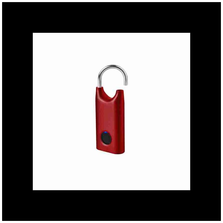 Aloquete Lexon com abertura por impressão digital, dark red (vermelho)