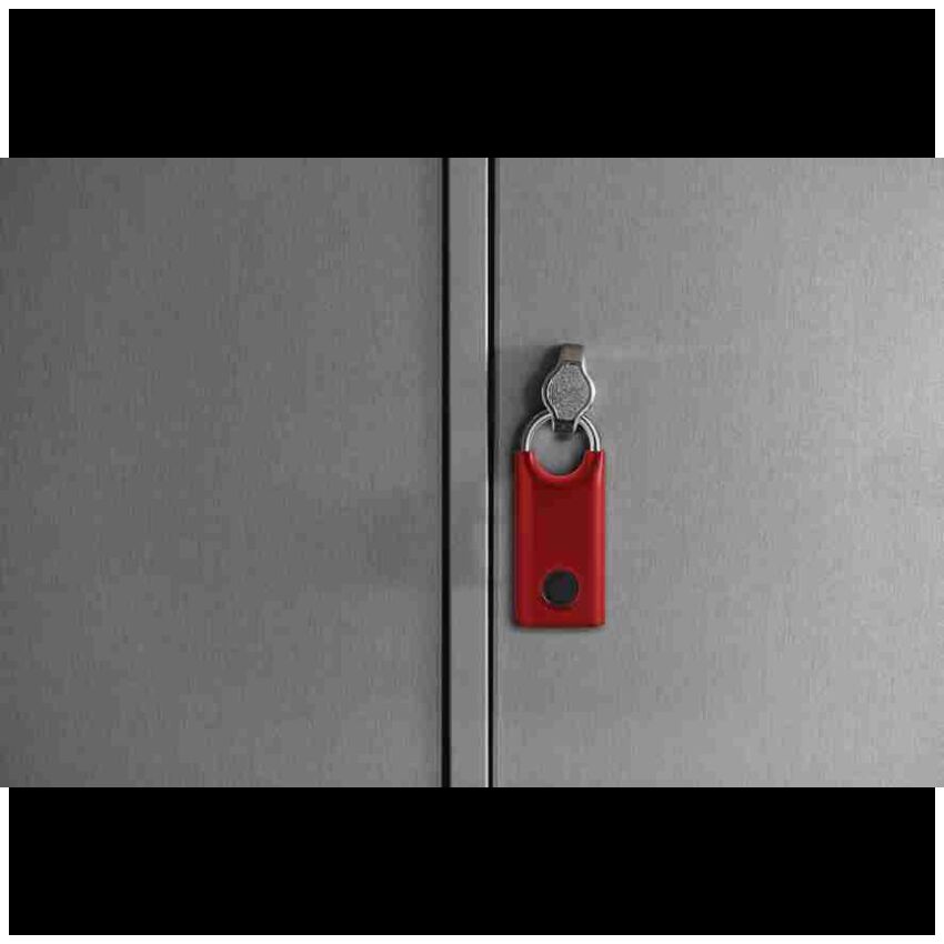 Aloquete Lexon com abertura por impressão digital, dark red (vermelho)