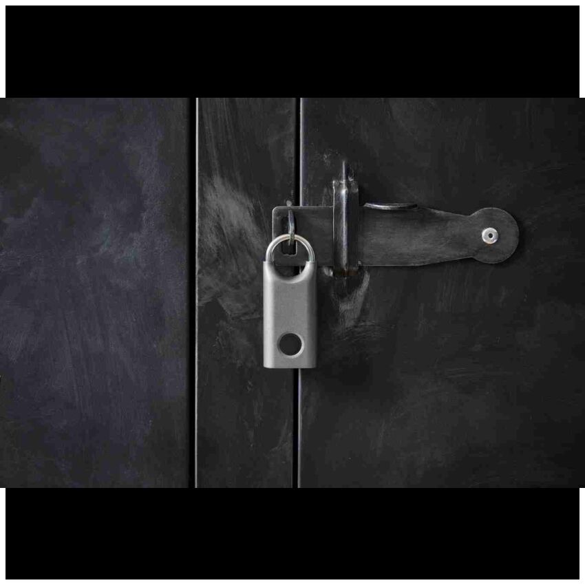 Aloquete Lexon com abertura por impressão digital, metallic grey (cinzento)