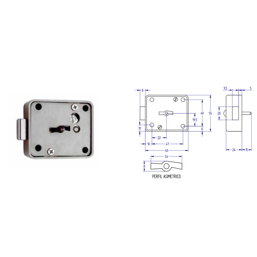 Fechadura Aga P/ Cofre 244/11G