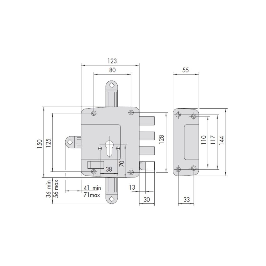Fechadura CISA 56167.60.2