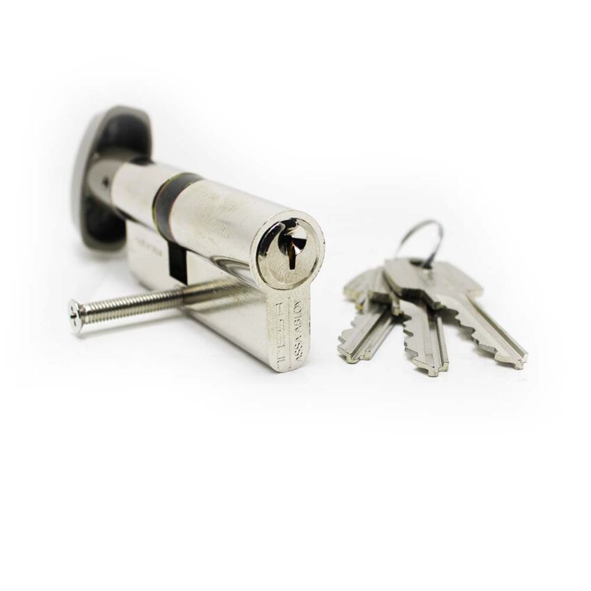 Cilindro Tesa TE5 35x40mm niquelado com botão