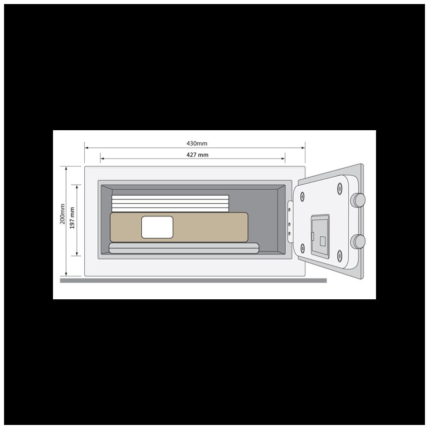 Cofre Yale básico laptop com display YLG/200/DB2