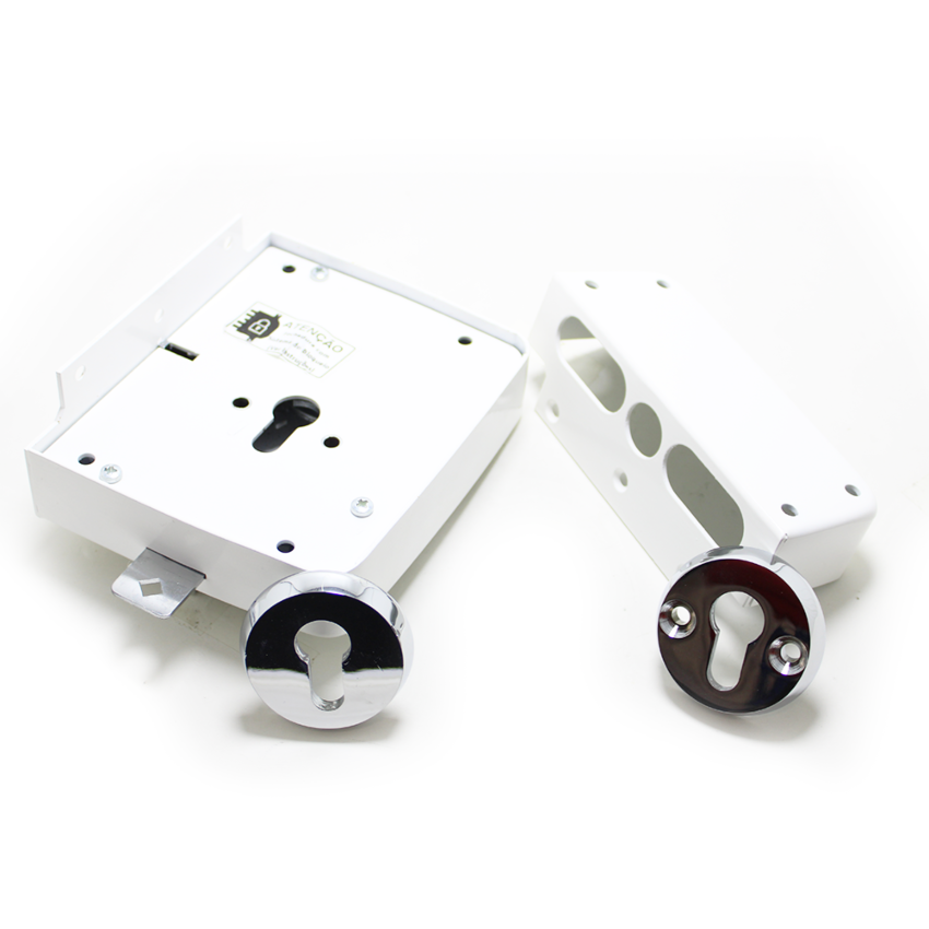 Fechadura Rodes 5070PE  esquerda Branco c/ trancas