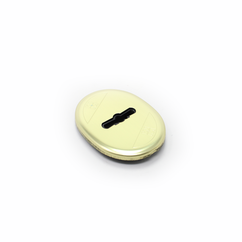 Espelho oval Mottura, para chave de duplo palhetão, dourado