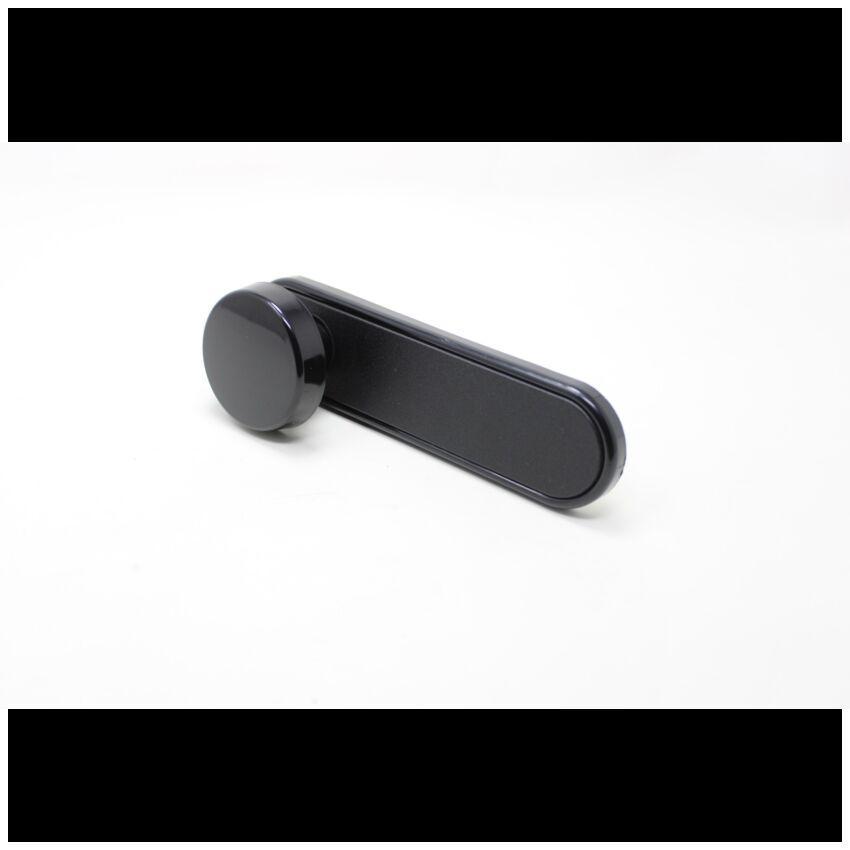 Puxador redondo Yale YPCF4403, fixo, com espelho comprido cego, negro