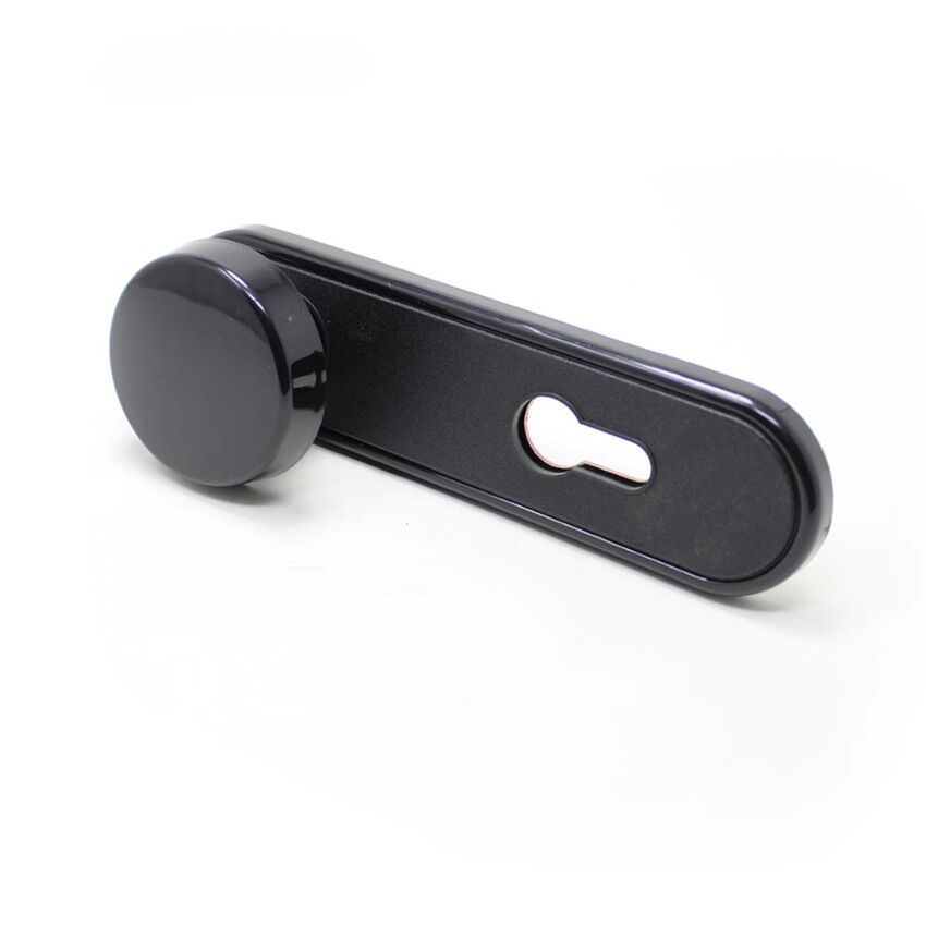 Puxador de bola Tesa MPTF972NM, fixo, com espelho comprido, negro