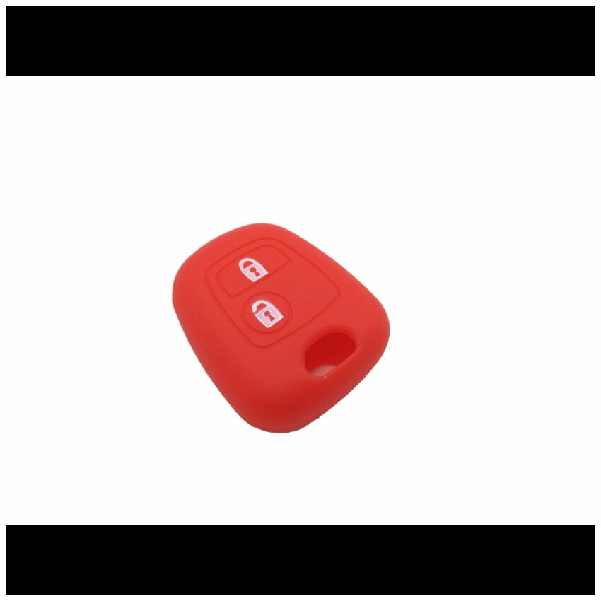 Capa silicone Peugeot, dois botões, vermelho