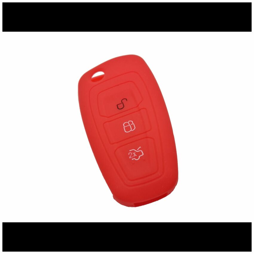 Capa silicone Ford, três botões, vermelho