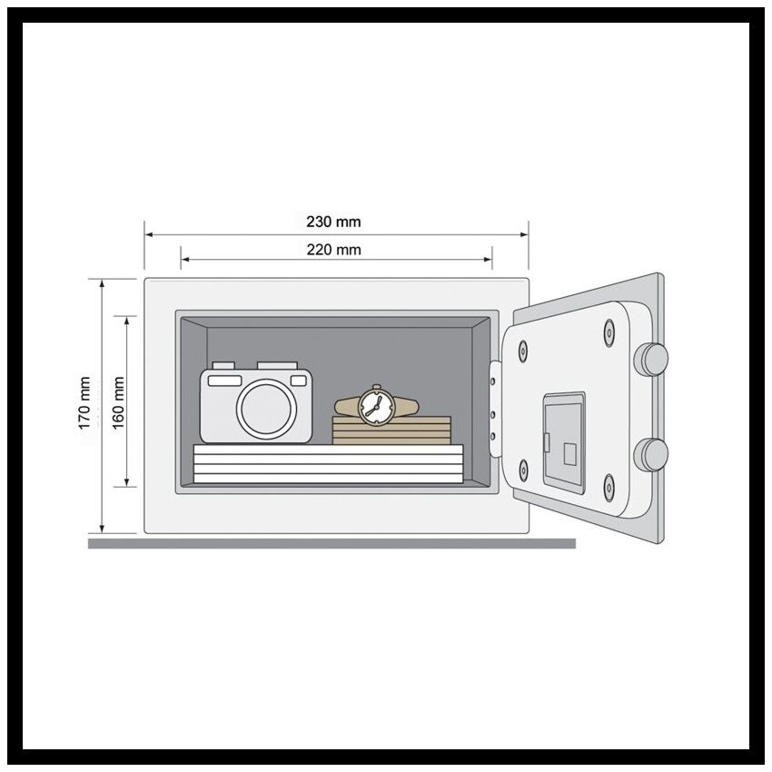 Cofre YALE básico mini YSV/170/DB2/B