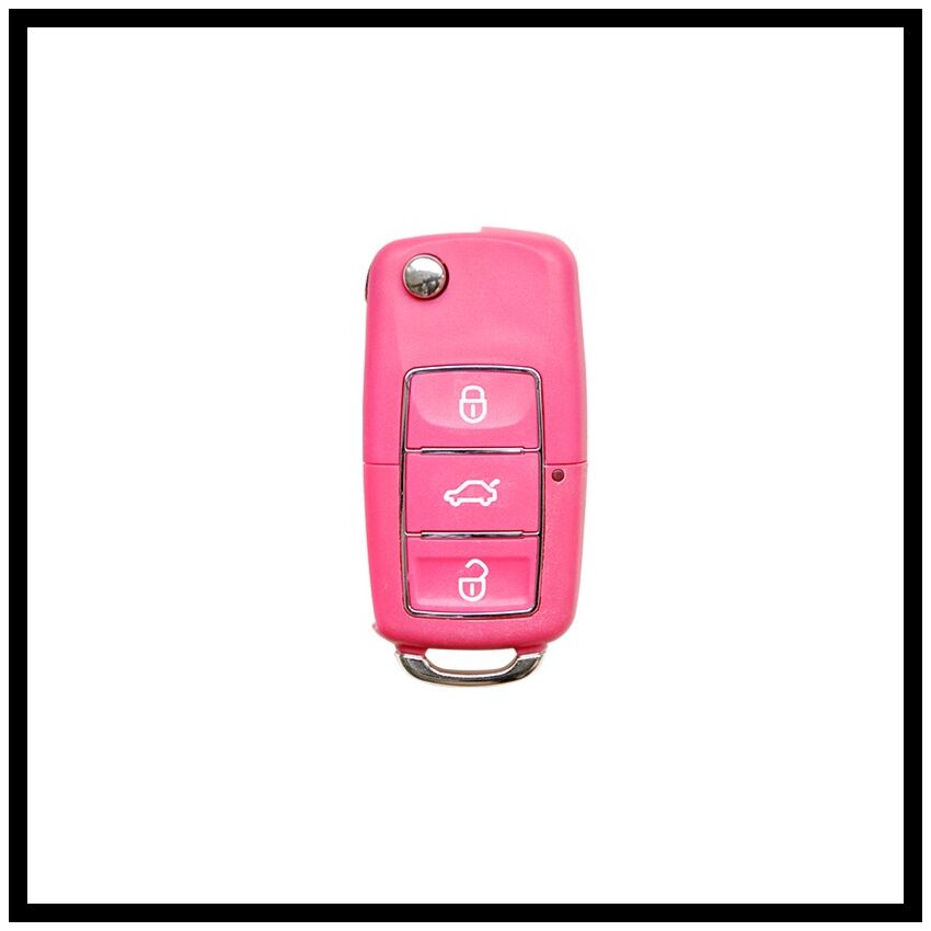 Comando KD 3 Botoes Tipo VW Rosa