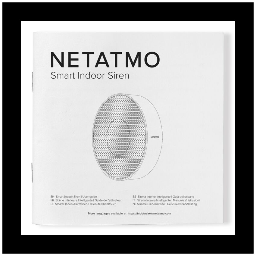Sirene interior Netatmo (só funciona com câmara de vigilância Netatmo)