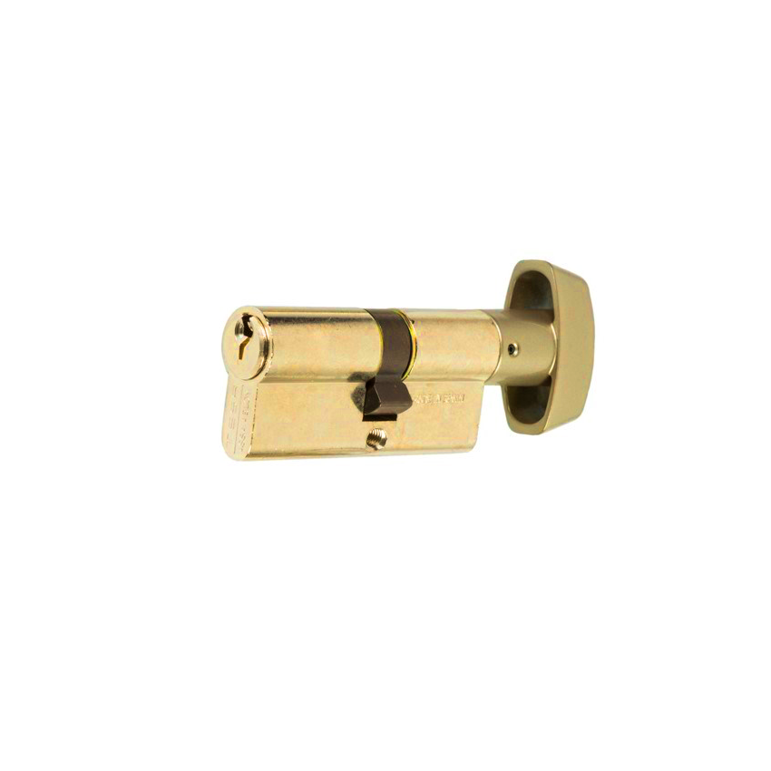 Cilindro Tesa TE5 30x10mm latonado com botão