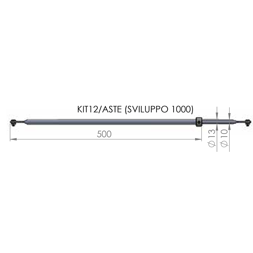 Kit AF tranca regulável 55m até 95mm
