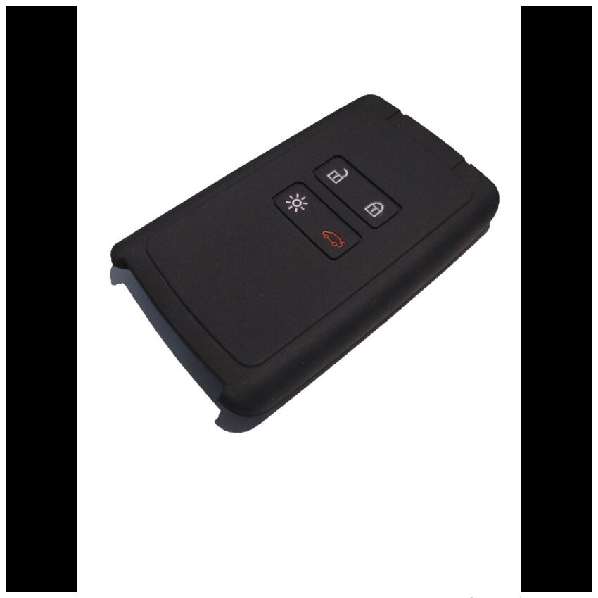 Capa silicone Renault, quatro botões, Smartkey proximidade, negro